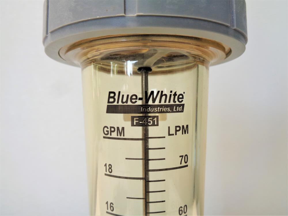Blue-White 1" NPT F-451 Flowmeter, F-451002LHBPN